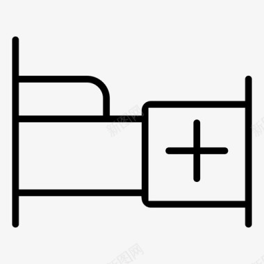 病人病床医院图标图标