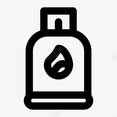 煤气煤气烹饪钢瓶图标图标