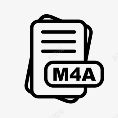 m4a文件扩展名文件格式文件类型集合图标包图标