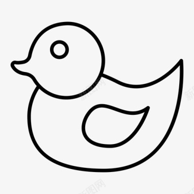 鸭子童年玩耍图标图标