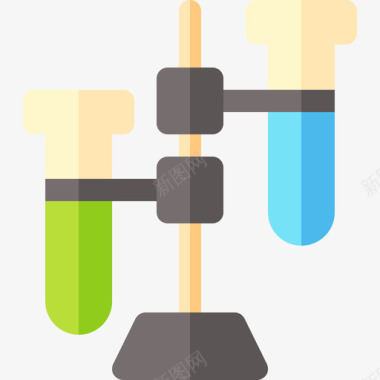 工程效果图试管生物工程16扁平图标图标