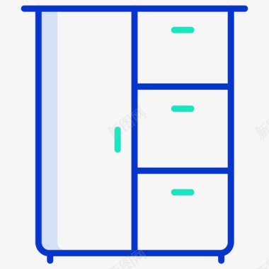 3d装饰衣柜家具装饰3轮廓颜色图标图标