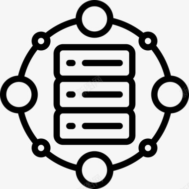 矢量服务器服务器信息技术13线性图标图标