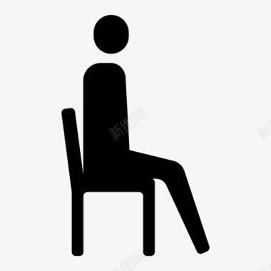 最可爱的人坐着的人椅子桌子图标图标