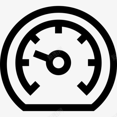 公共交通标识速度表公共交通17线性图标图标