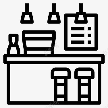 咖啡吧咖啡厅菜单图标图标