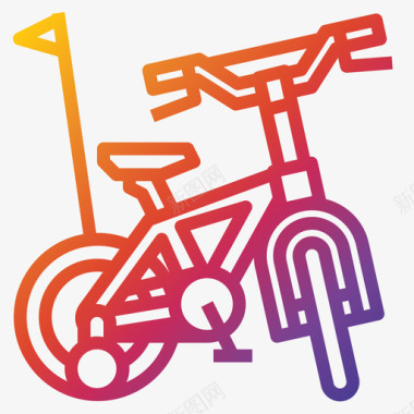 自行车儿童玩具坡度图标图标