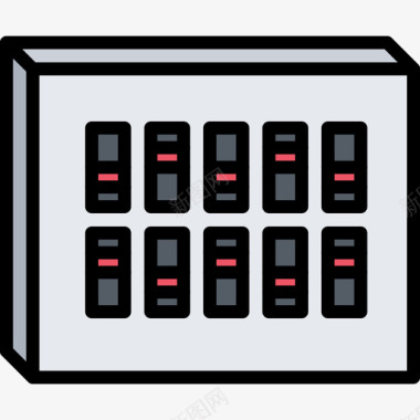 电工开关电工9彩色图标图标