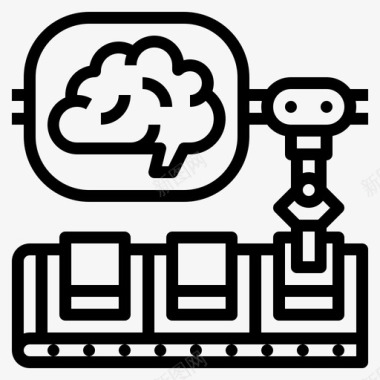 AI人工智能制造人工智能人工工厂图标图标