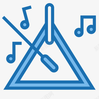 三角形音乐85蓝色图标图标