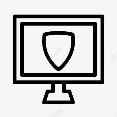安全锁定安全计算机锁定图标图标