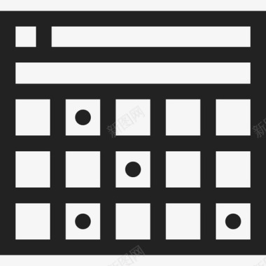 服务器Excel数据库和服务器15线性图标图标