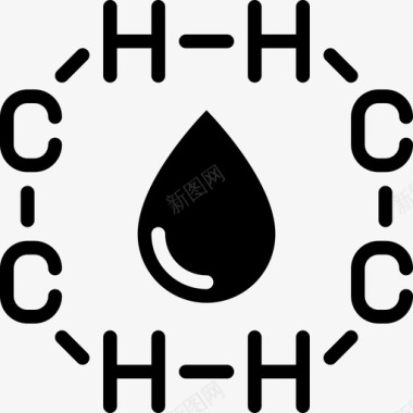 粒子结构分子结构油气6填充图标图标