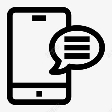 服务器文本气泡消息图标图标
