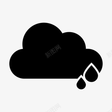 雨滴云水图标图标