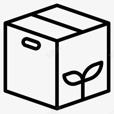 包装箱标识包装生态包装箱送货图标图标