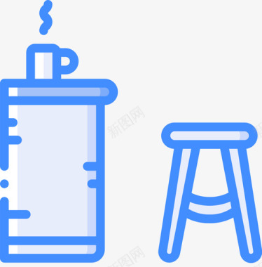 凳子办公家具1件蓝色图标图标