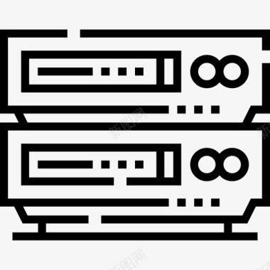 服务器服务器硬件27线性图标图标