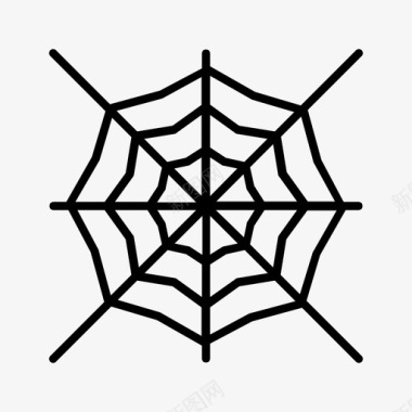 蜘蛛网万圣节幽灵图标图标