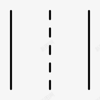 道路两边车道汽车道路图标图标