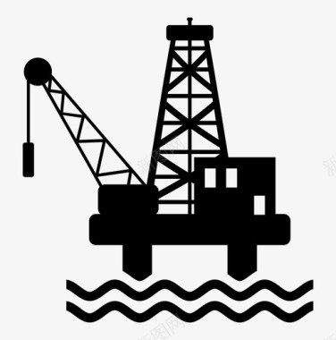 石油平台钻井海上图标图标
