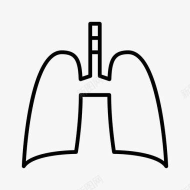 陆行生物解剖学肺生物学图标图标