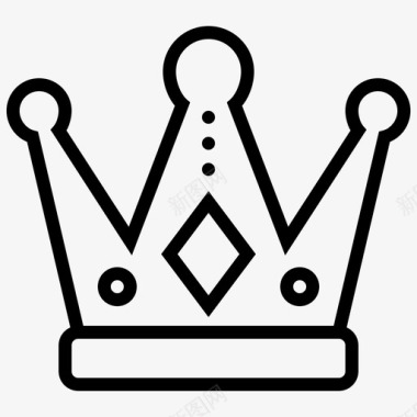 皇冠装饰头图标图标