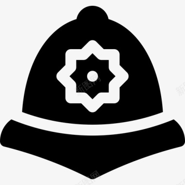 警察帽英格兰19填充图标图标
