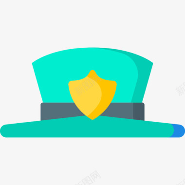 警帽安全防护11扁平图标图标