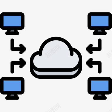 云闪付图标计算机云技术33彩色图标图标