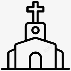 基督教会教堂天主教基督教会图标高清图片