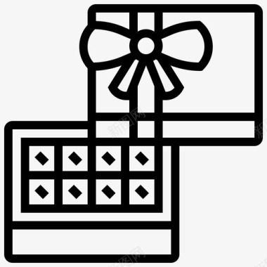 礼品盒子巧克力图标图标