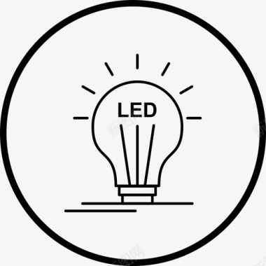 led灯泡创意灯光图标图标
