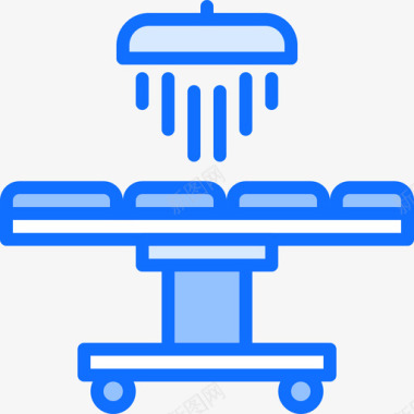 手术台医疗技术10蓝色图标图标