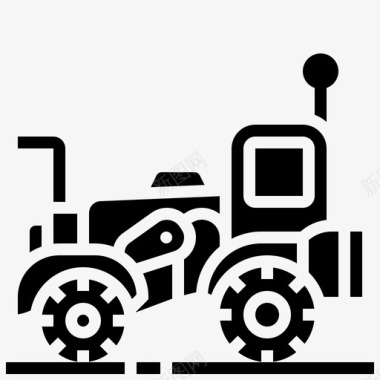 农民拖拉机农业农民图标图标
