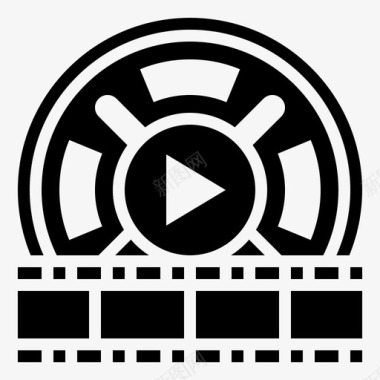 电影播放机电影胶片电影胶片图标图标