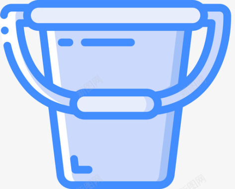 桶塑料制品4蓝色图标图标
