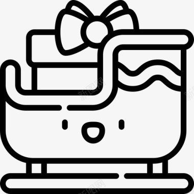 骑雪橇直线雪橇296图标图标