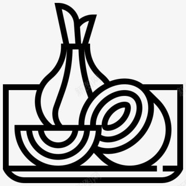 洋葱烹饪新鲜图标图标