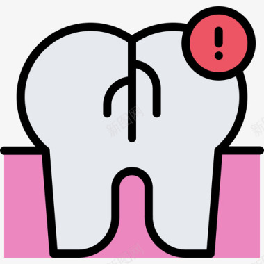 裂纹牙医56彩色图标图标