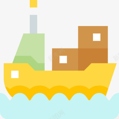货船货船运输和物流2扁平图标图标