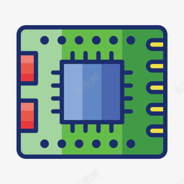 第六代处理器处理器diy10线性颜色图标图标