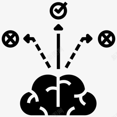 自我肯定决策大脑生活技能图标图标