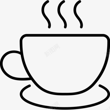 杯子黑色咖啡图标图标