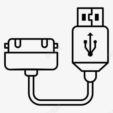 充电宝PNG充电线延长线电源线图标图标