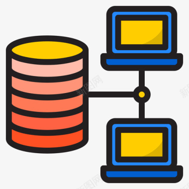 USB数据线数据库网页托管66线颜色图标图标