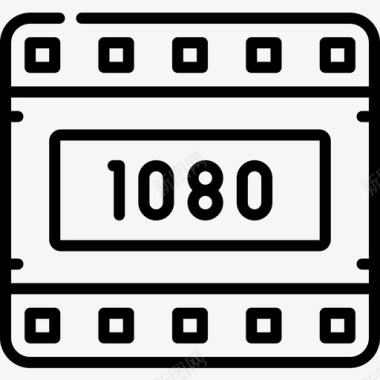 1080音视频15线性图标图标