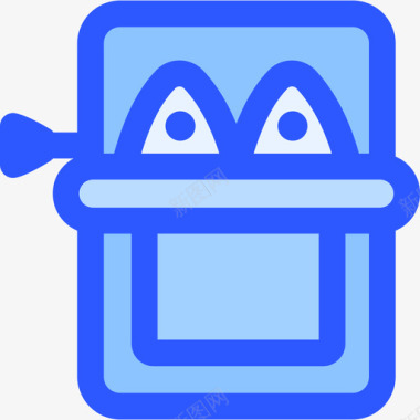 沙丁鱼健康食品41蓝色图标图标