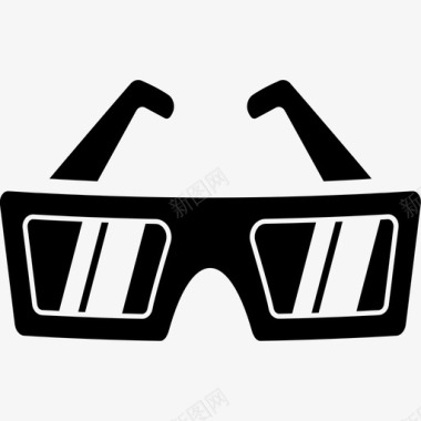 几何3d眼镜护目镜图标图标