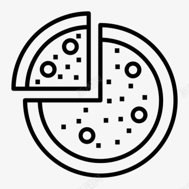 快餐披萨小吃配料图标图标